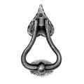 Acorn Mfg 7-1/4 Heart Door Knocker - Black Iron RMXBG